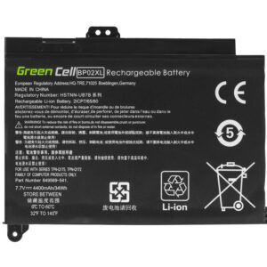 Green Cell Battery BP02XL for HP Pavilion 15-AU 15-AU051NW 15-AU071NW 15-AU102NW 15-AU107NW 15-AW 15-AW010NW